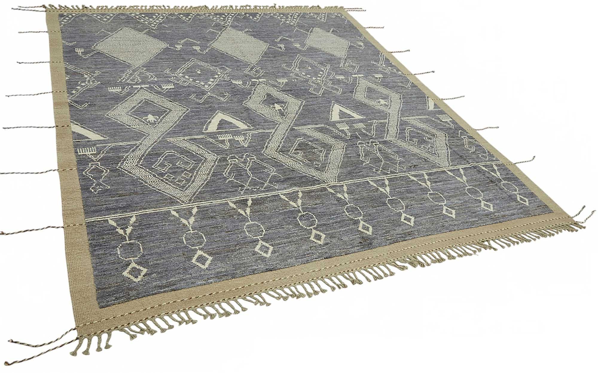 Blue Blue Tribal Atlas – 2.51 x 2.96 — 2.51 x 2.96