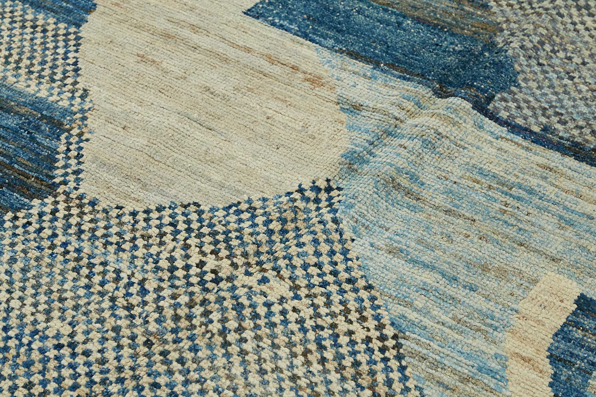 Blue Blue Tribal Rug Rug – 2.04 x 3.05 — 2.04 x 3.05