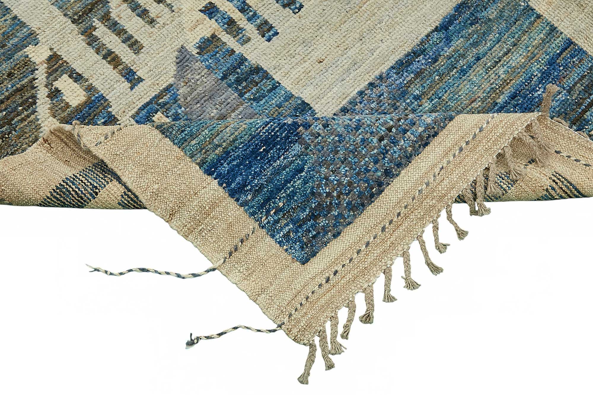 Blue Blue Tribal Rug Rug – 2.04 x 3.05 — 2.04 x 3.05