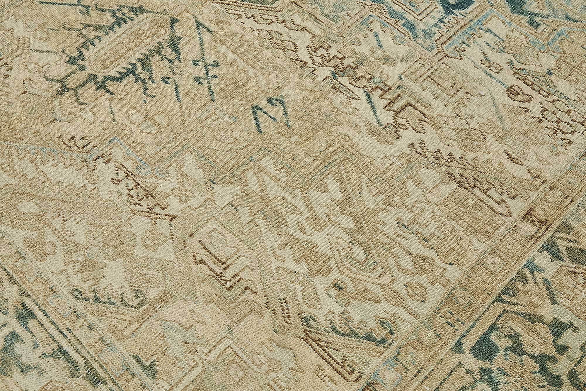 Beige Persian Antique — 2.44 x 3.14