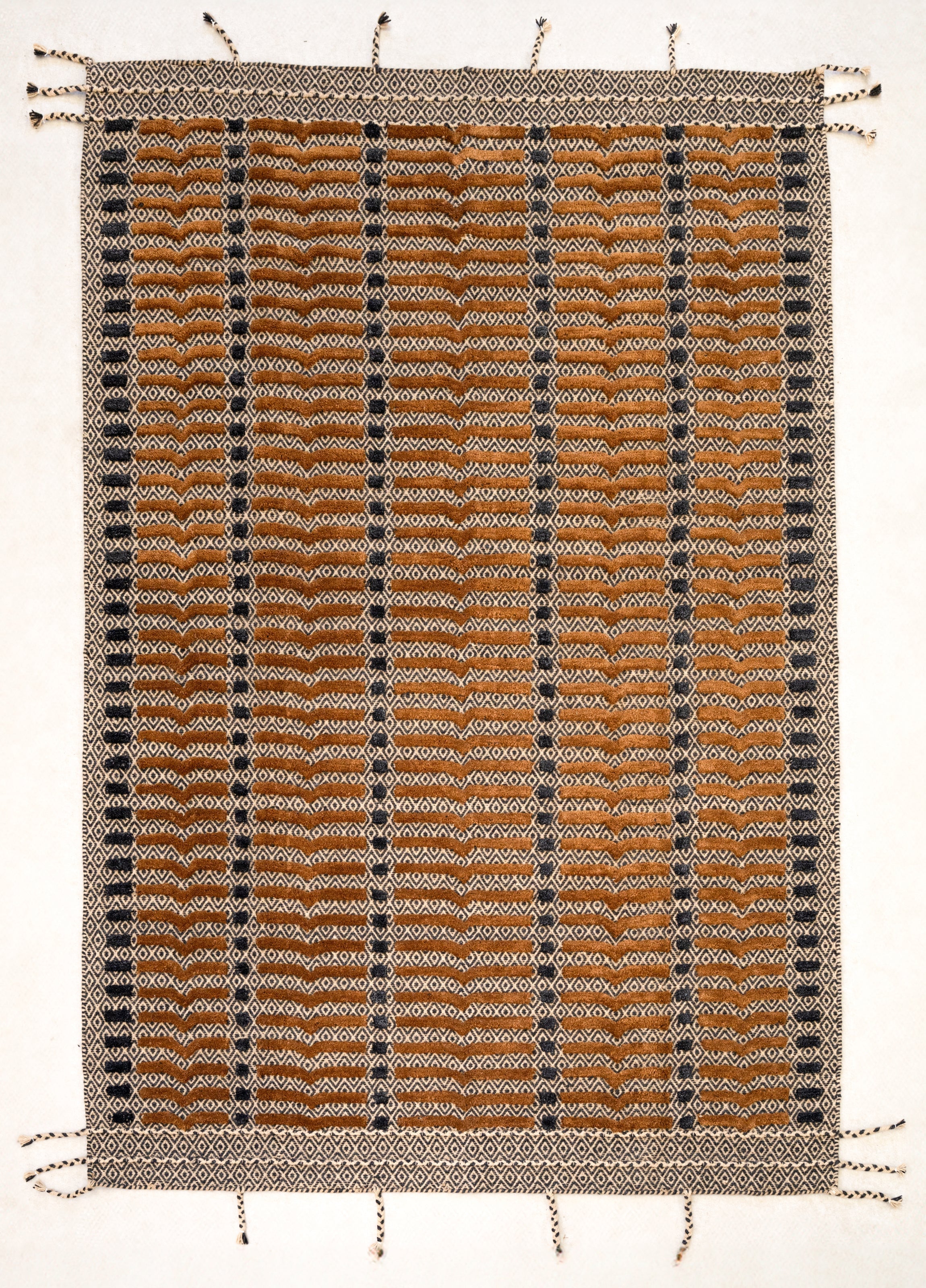 Beige Zigla Charcoal and Beige