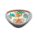 Blanco Turquoise ⌀ 23 CM - Jerm Rugs - Hand painted papier - mâché bowl - Jerm | جِرْم