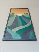 Colourful wood wall art, Wooden wall decor, wood wall mosaic - Jerm Rugs - Jerm | جِرْم