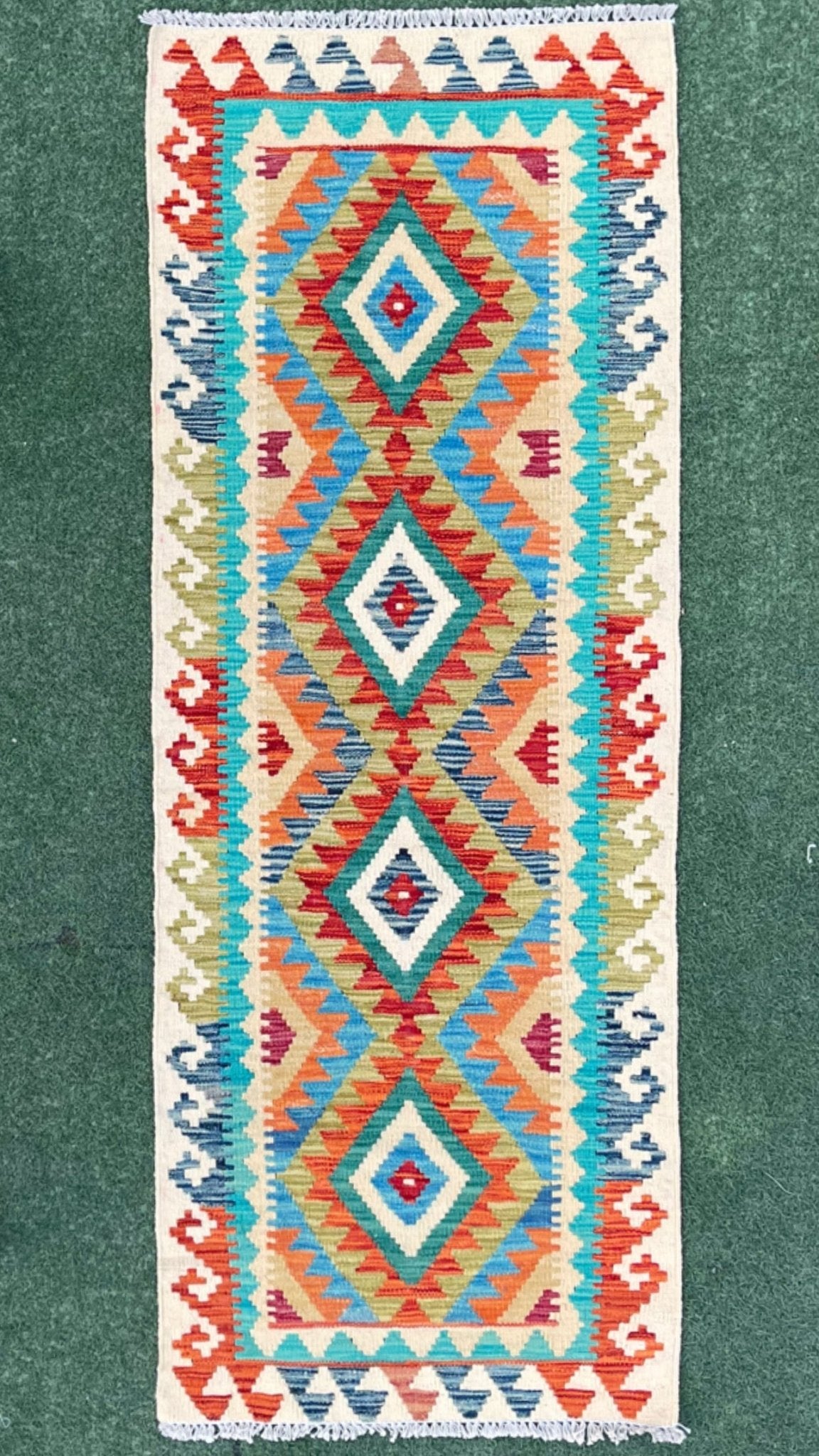 Faryab 705 - 193x73 cm - Jerm Rugs - Afghan Kilim - Jerm | جِرْم