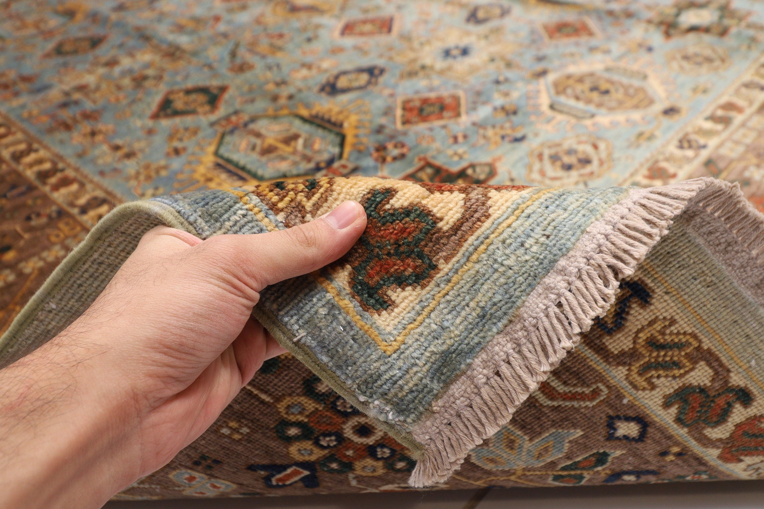Beige Afghan Handmade