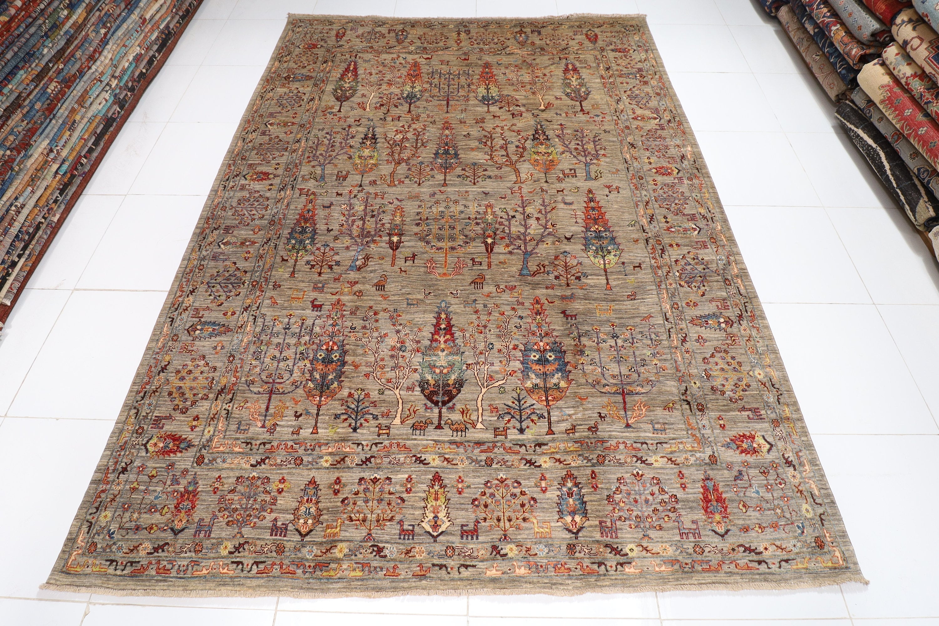 Tree of life, Birjin Chobi rug 9x12 ft.  267x361 cm