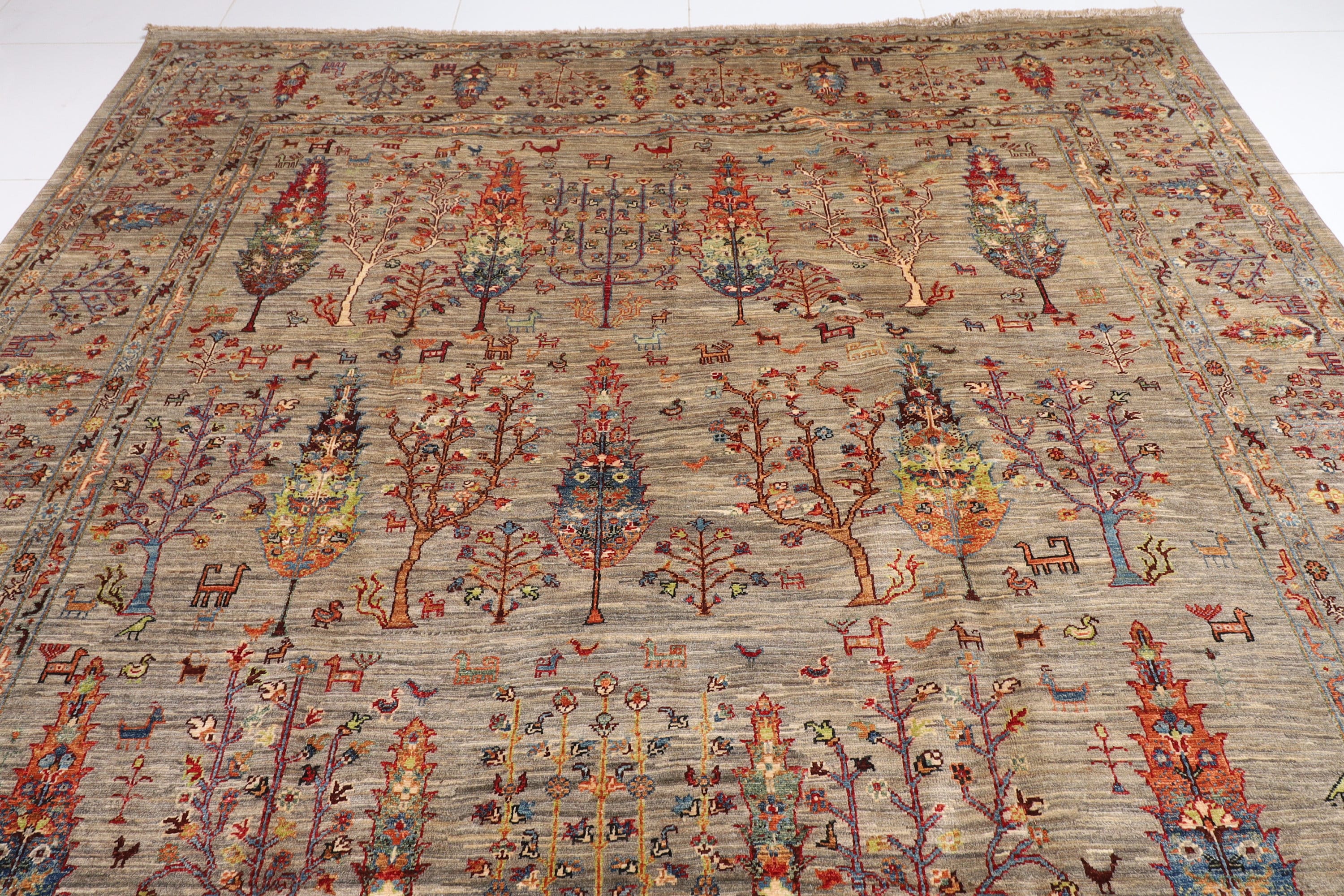 Tree of life, Birjin Chobi rug 9x12 ft.  267x361 cm