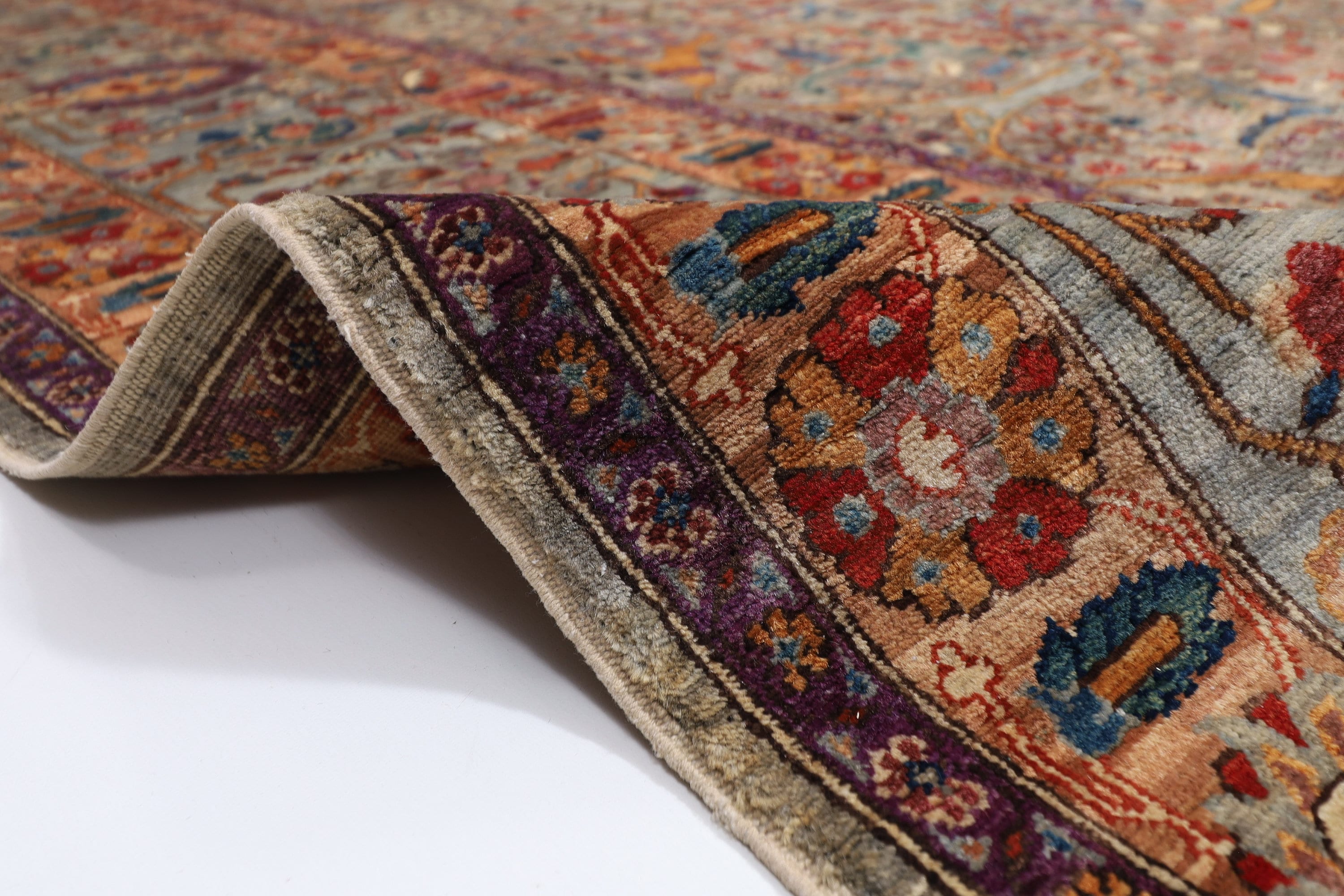 Brown Afghan Handmade — 2.74 x 3.66