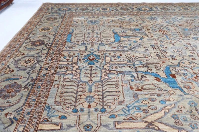 Ivory Afghan Handmade — 3.07 x 4.35
