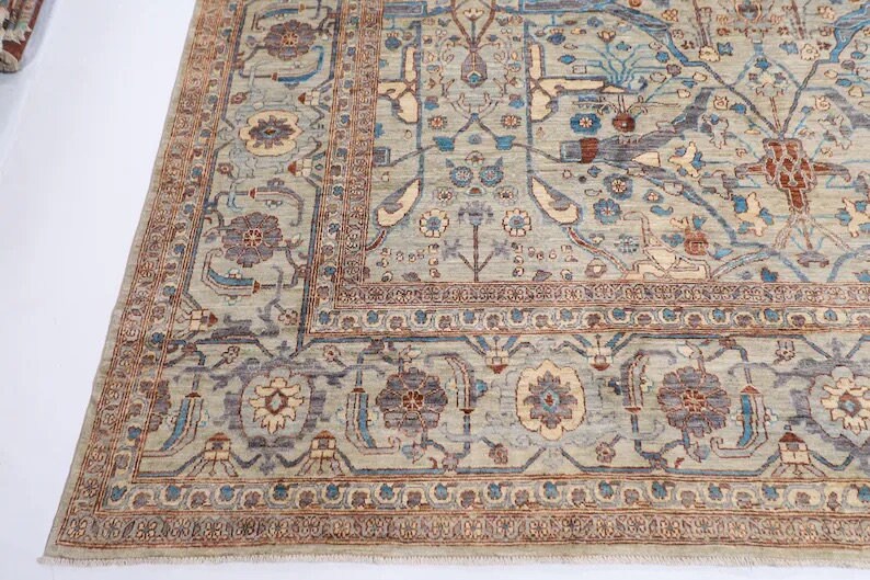 Ivory Afghan Handmade — 3.07 x 4.35