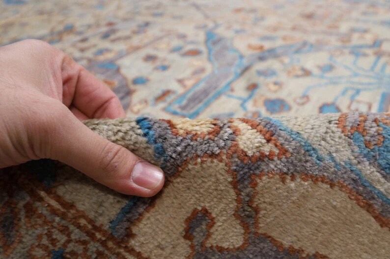 Ivory Afghan Handmade — 3.07 x 4.35