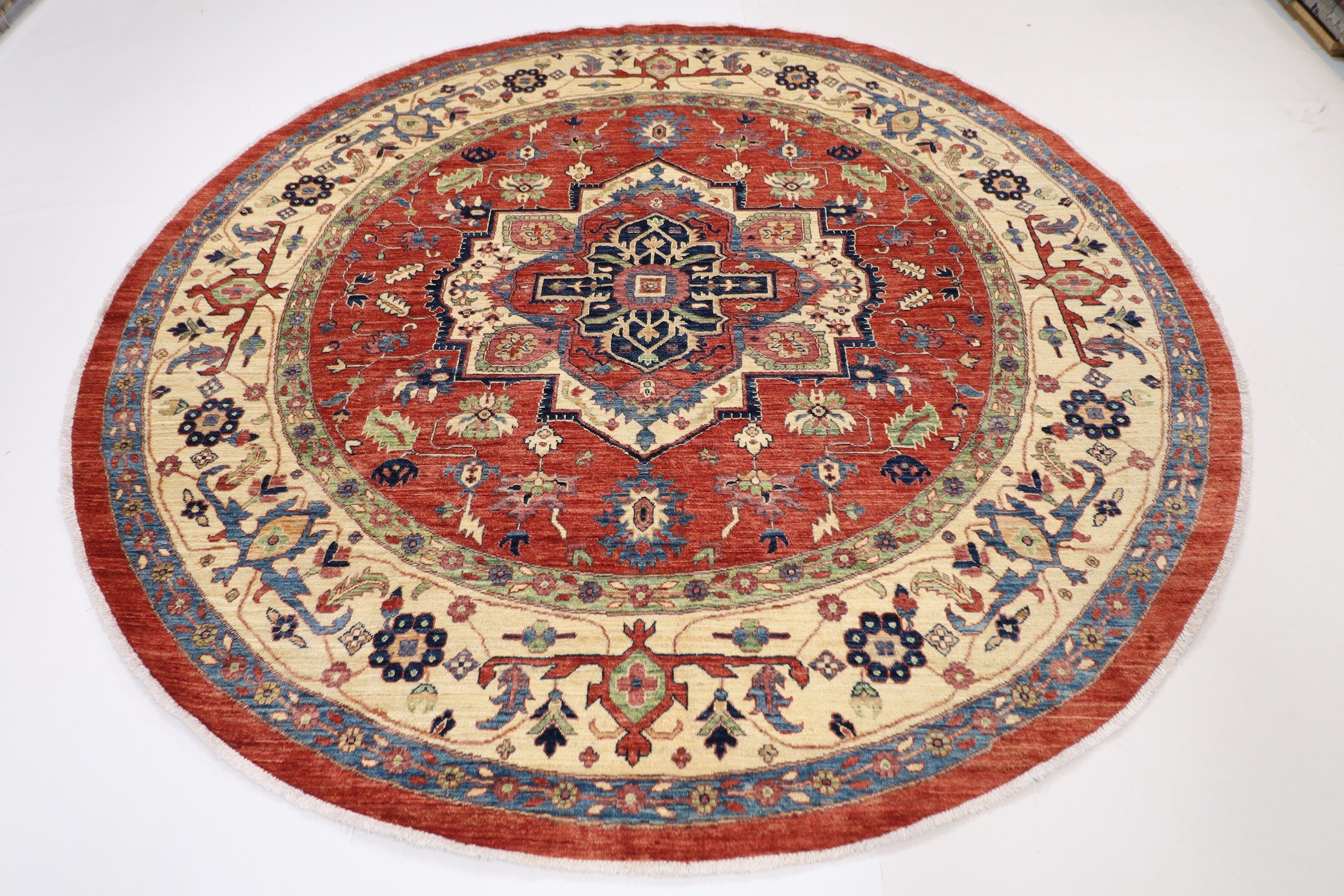 Tribal - 247 x 250 cm, 8.2 x 8.3 ft Handmade Afghan Rug