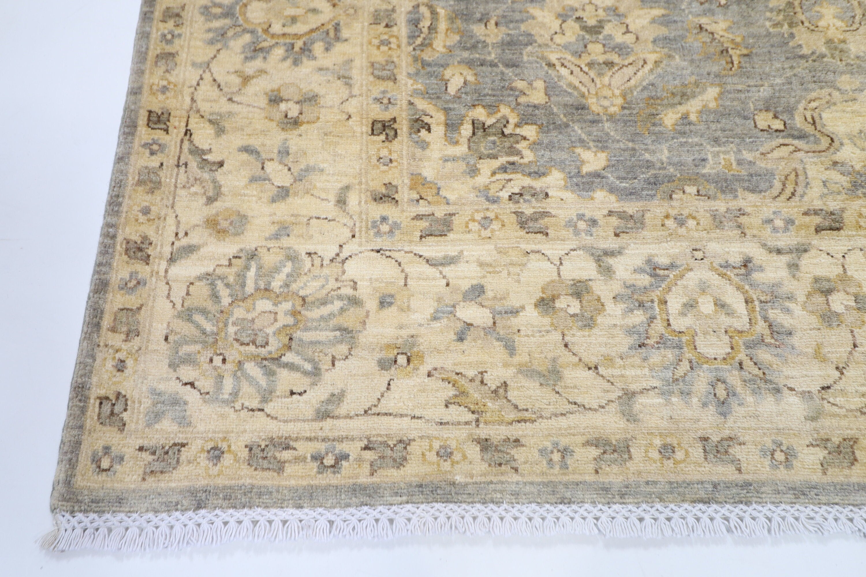 Ziegler - 184 x 182 cm, 6.1 x 6 ft Hand Knotted Afghan Rug for Home Decor