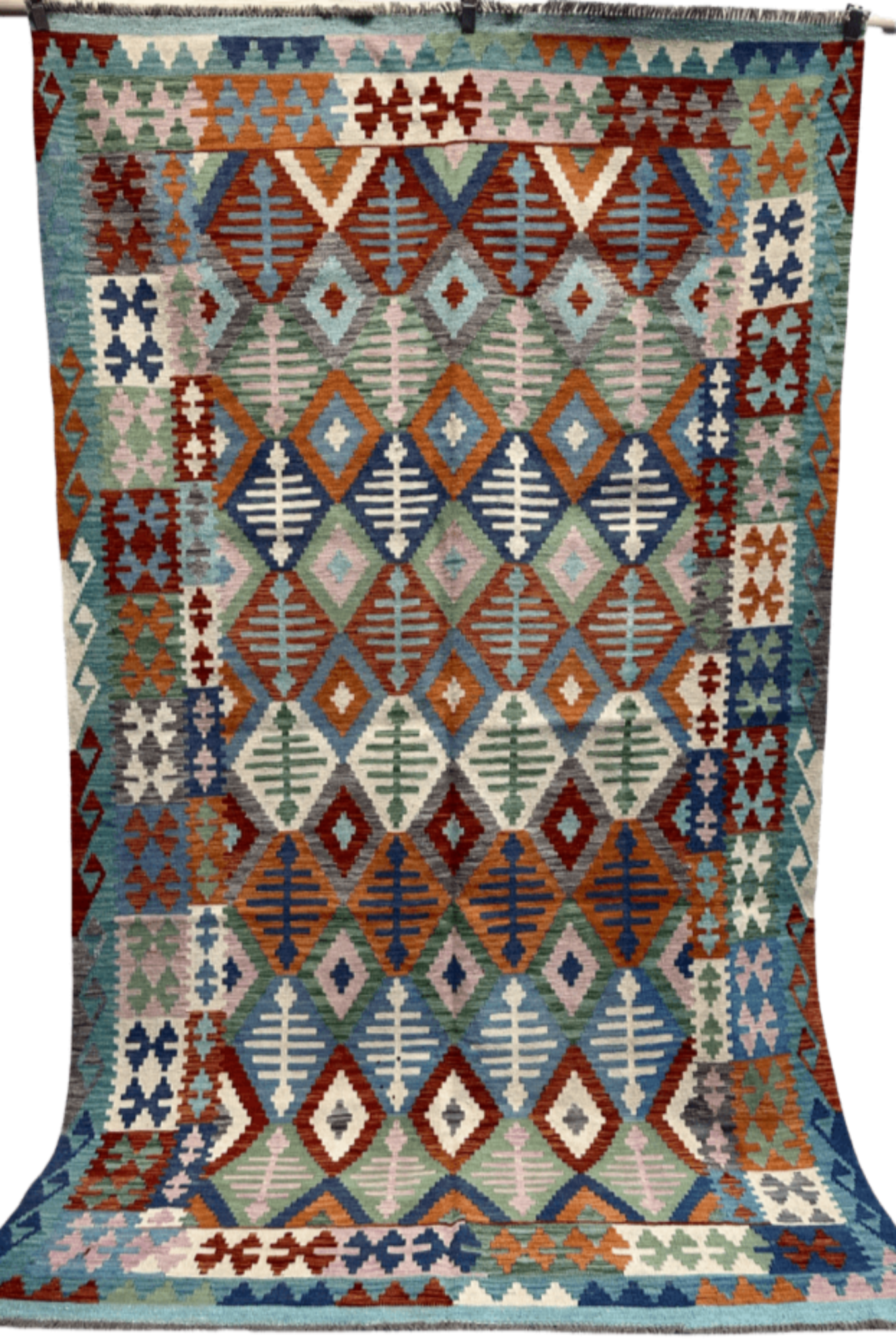 HANDMADE AFGHAN MAIMANA KILIM | 301 X 204 CM |