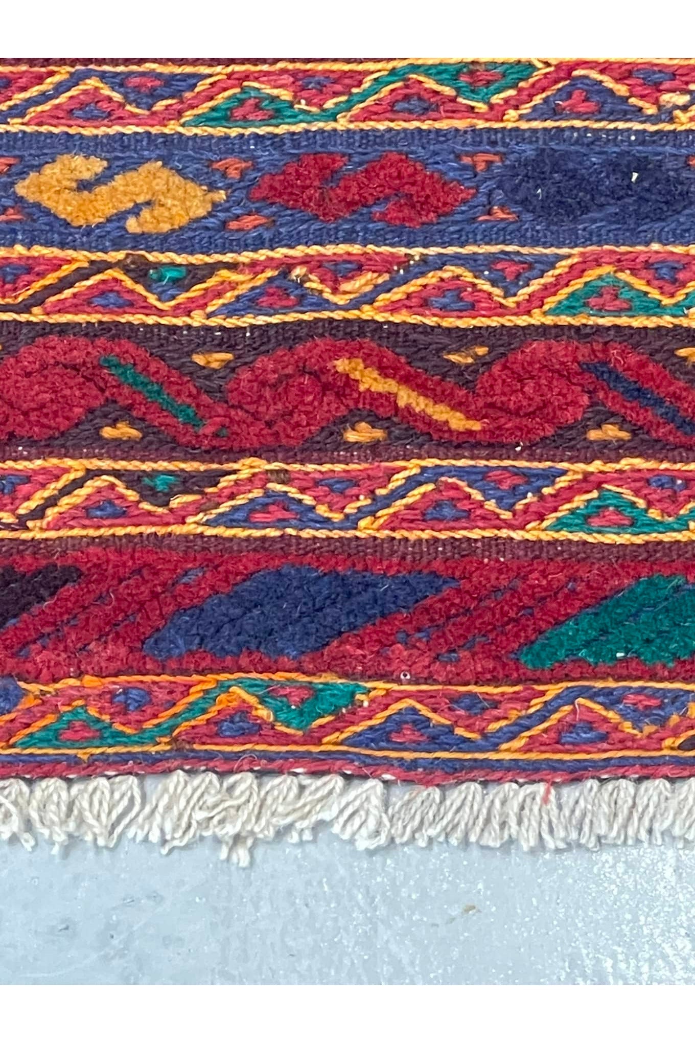 HANDMADE AFGHAN MUSHWANI KILIM | 177 X 152 CM |