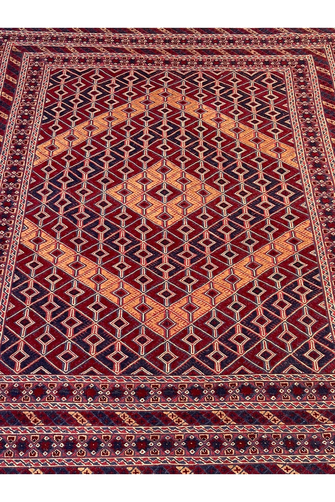 HANDMADE AFGHAN MUSHWANI KILIM | 188 X 152 CM |