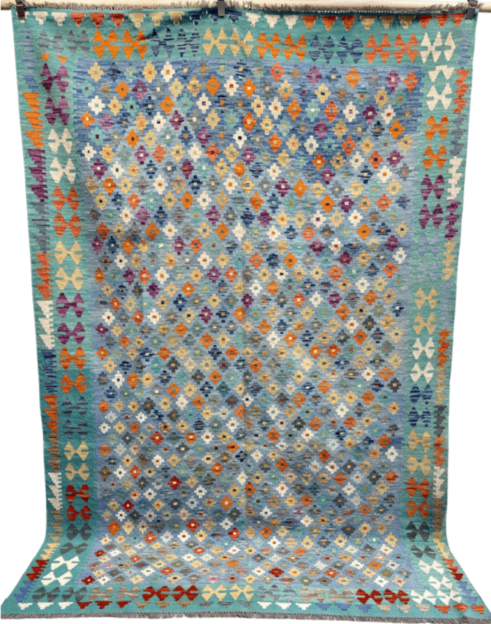 HANDMADE AFGHAN MAIMANA KILIM | 296 X 215 CM |