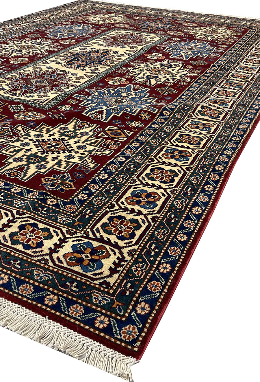 Red Afghan Handmade — 2.95 x 1.97