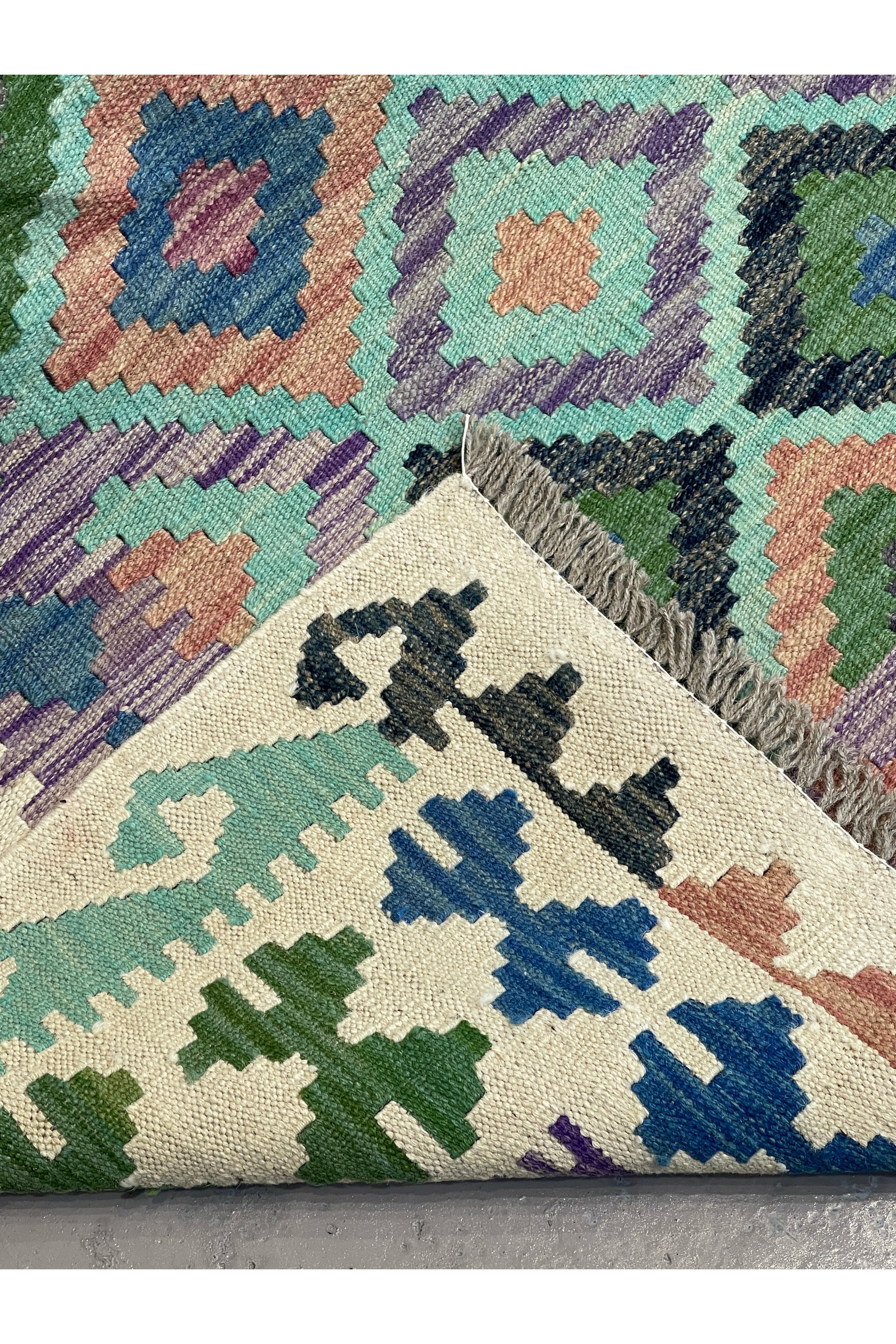 HANDMADE AFGHAN MAIMANA KILIM | 302 X 205 CM |