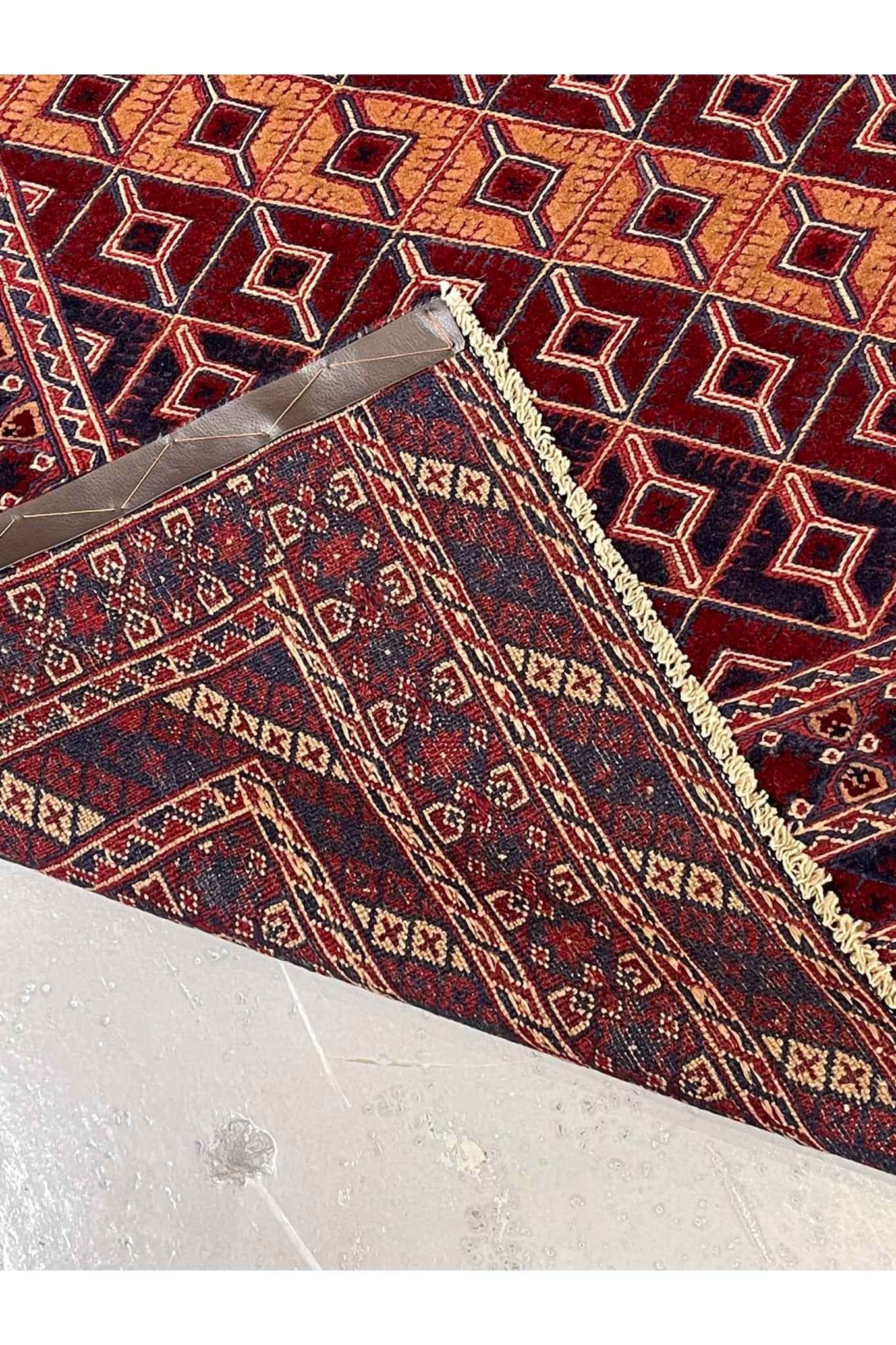HANDMADE AFGHAN MUSHWANI KILIM | 188 X 152 CM |