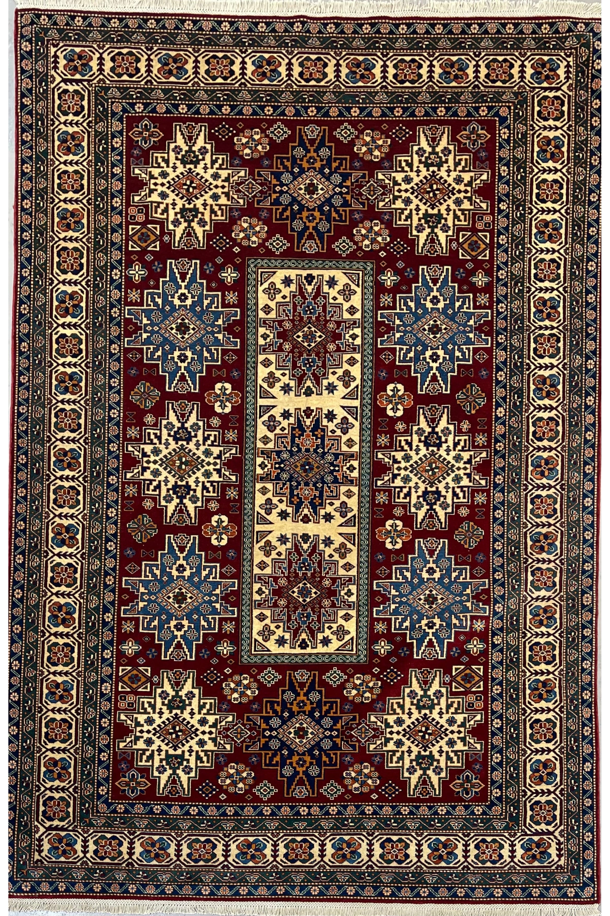 Red Afghan Handmade — 2.95 x 1.97