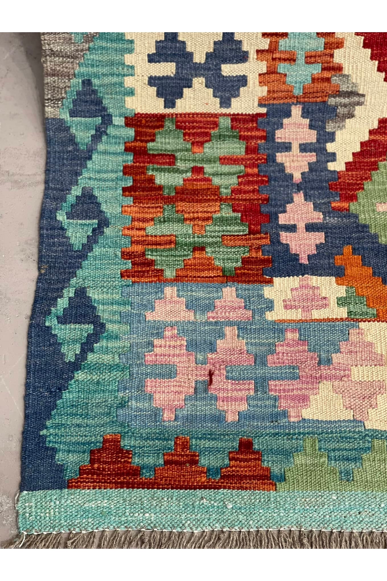 HANDMADE AFGHAN MAIMANA KILIM | 301 X 204 CM |