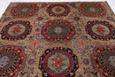 Mamluk - 278x281 cm (9'2x9'3 ft) Handmade Afghan Wool Area Rug - Jerm Rugs - Handmade Afghan Rug - Jerm Rugs