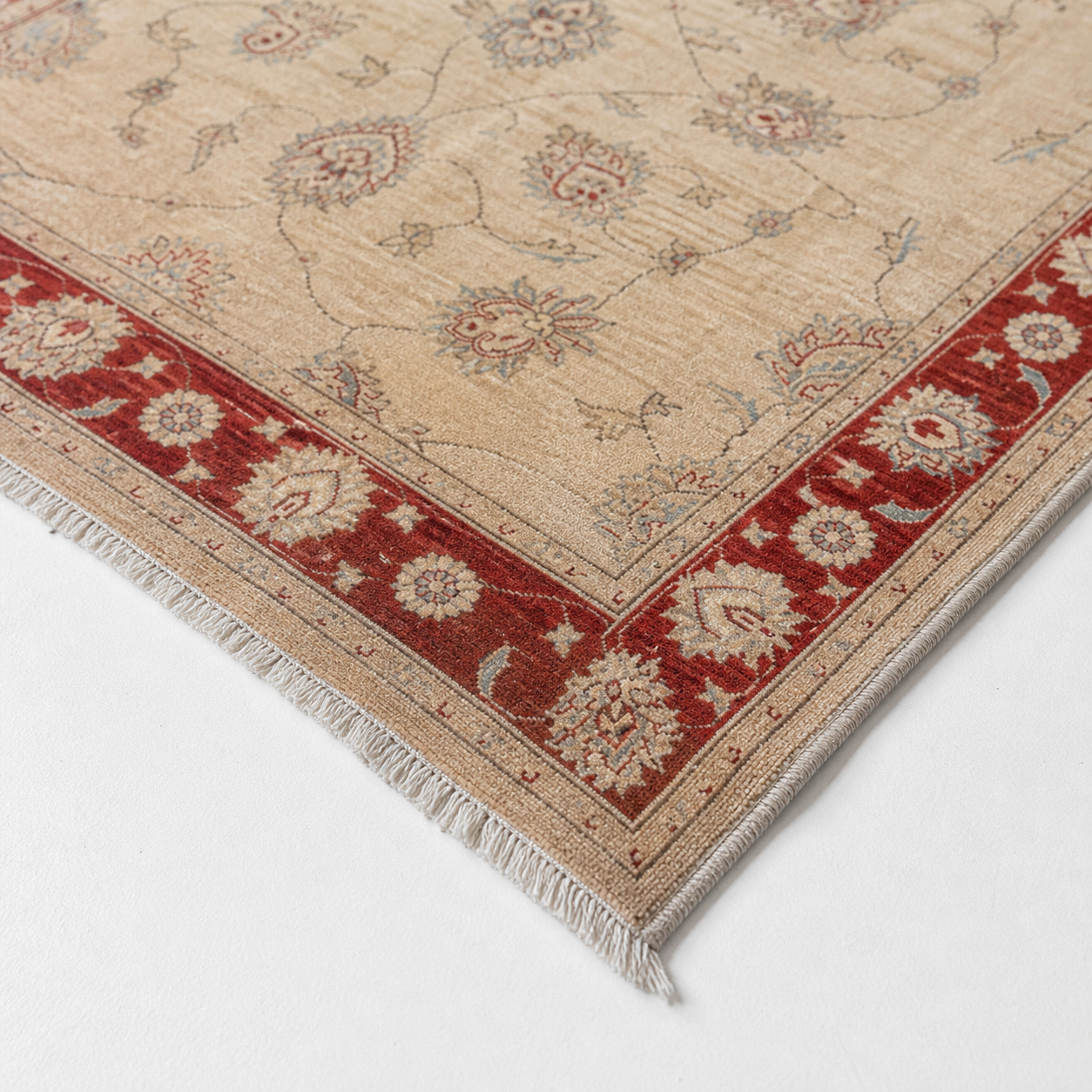 Gul-e-Ghazni Afghan Ghazni wool rug, hand-knotted detail
