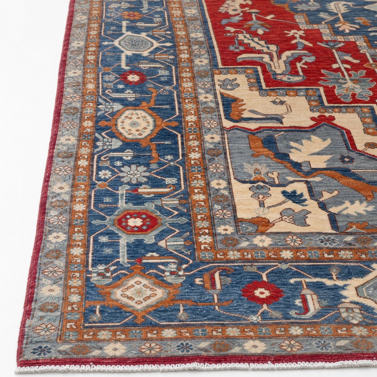 Atash-e-Balkh Afghan Ghazni wool rug, hand-knotted detail