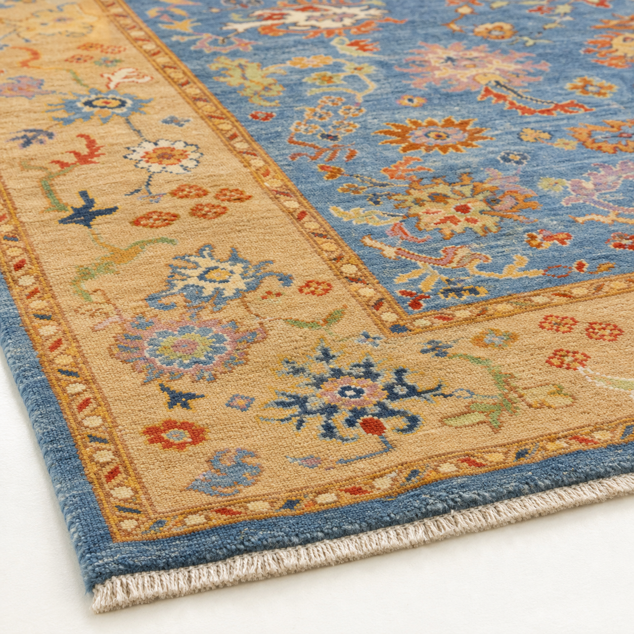 Darya-e-Herat Afghan Ghazni wool rug, hand-knotted detail