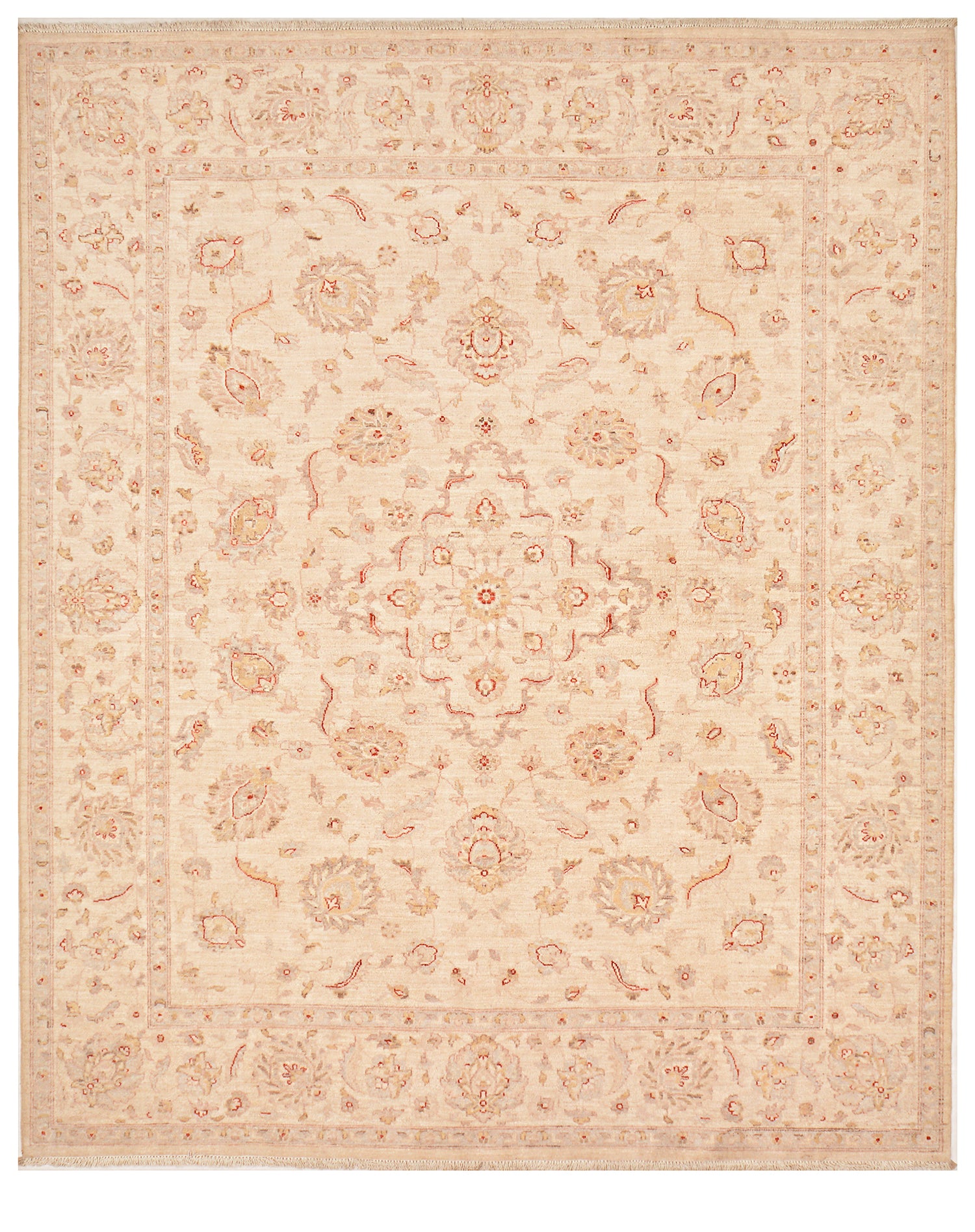 Roshni-e-Herat Afghan hand-knotted Ghazni wool rug, overhead view