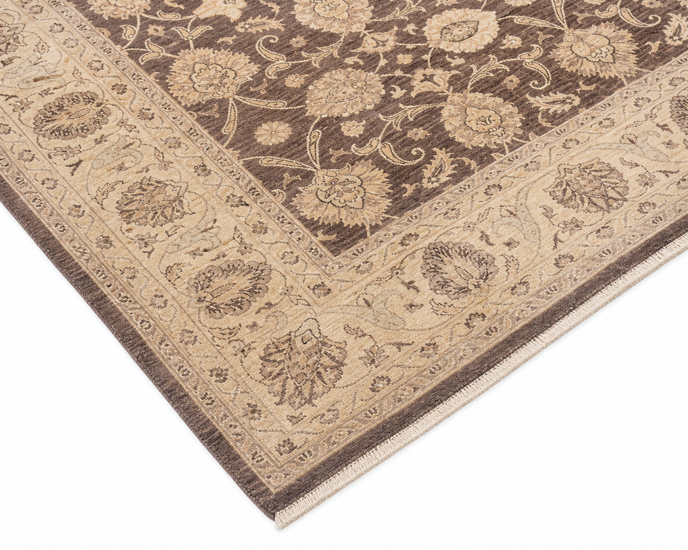 Khak-e-Samarkand Afghan Ghazni wool rug, hand-knotted detail