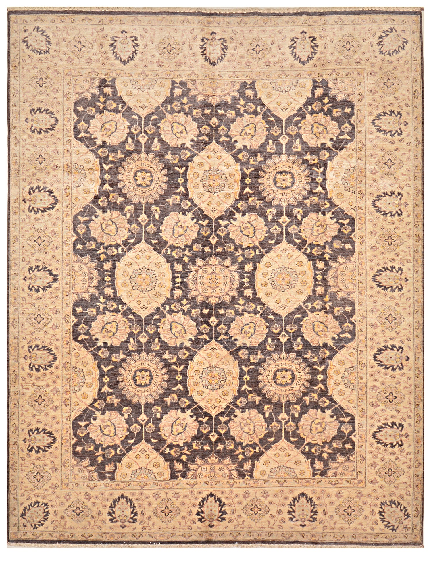 Khazana-e-Herat Afghan hand-knotted Ghazni wool rug, overhead view