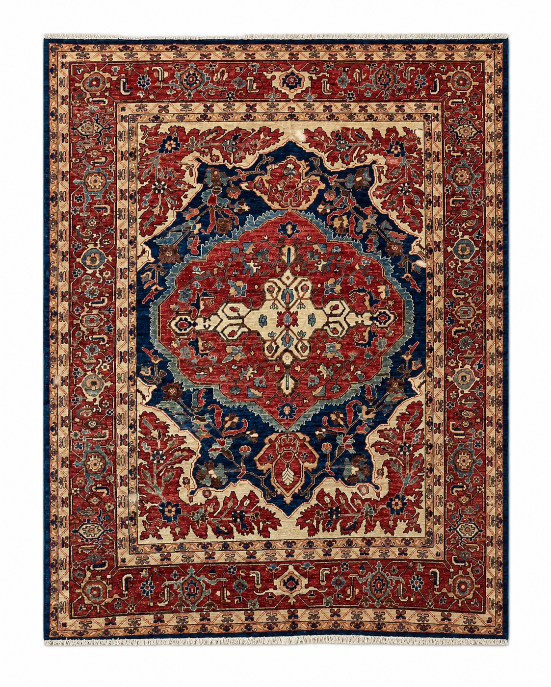 Shahkar-e-Herat Afghan hand-knotted Ghazni wool rug, overhead view