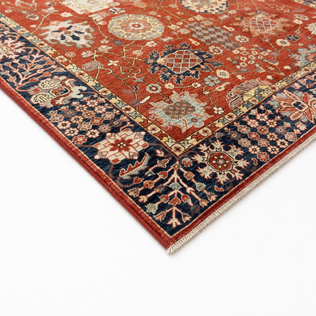 Bazm-e-Balkh Afghan Ghazni wool rug, hand-knotted detail