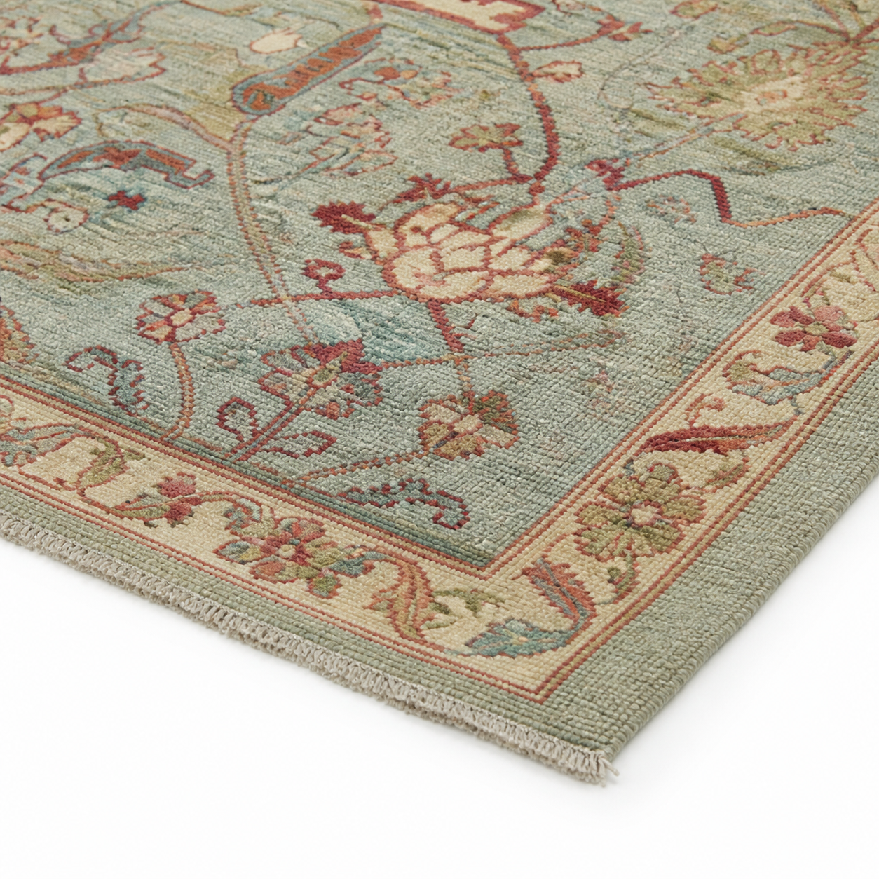Sahar-e-Ghazni Afghan Ghazni wool rug, hand-knotted detail
