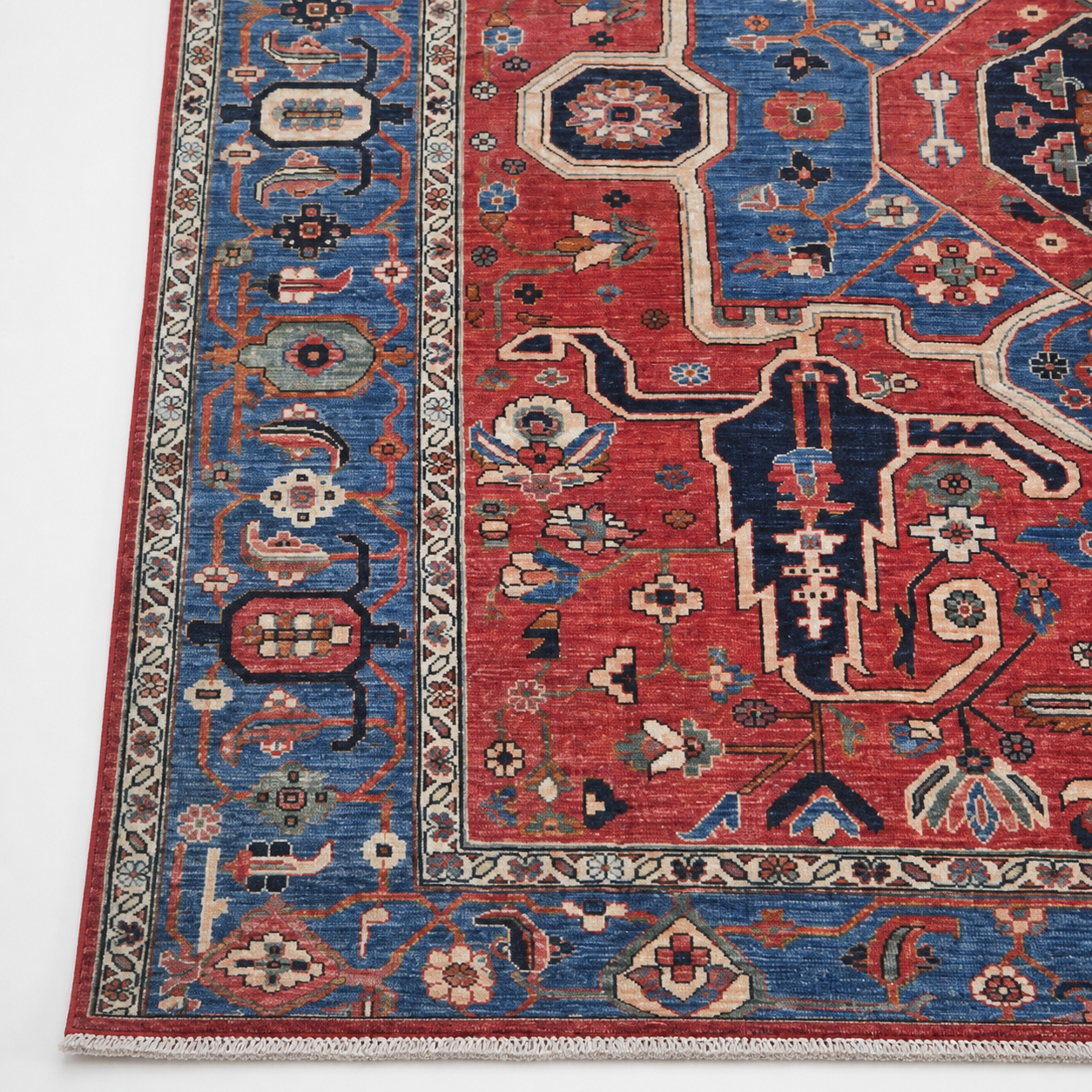Qaleh-e-Surkh Afghan Ghazni wool rug, hand-knotted detail