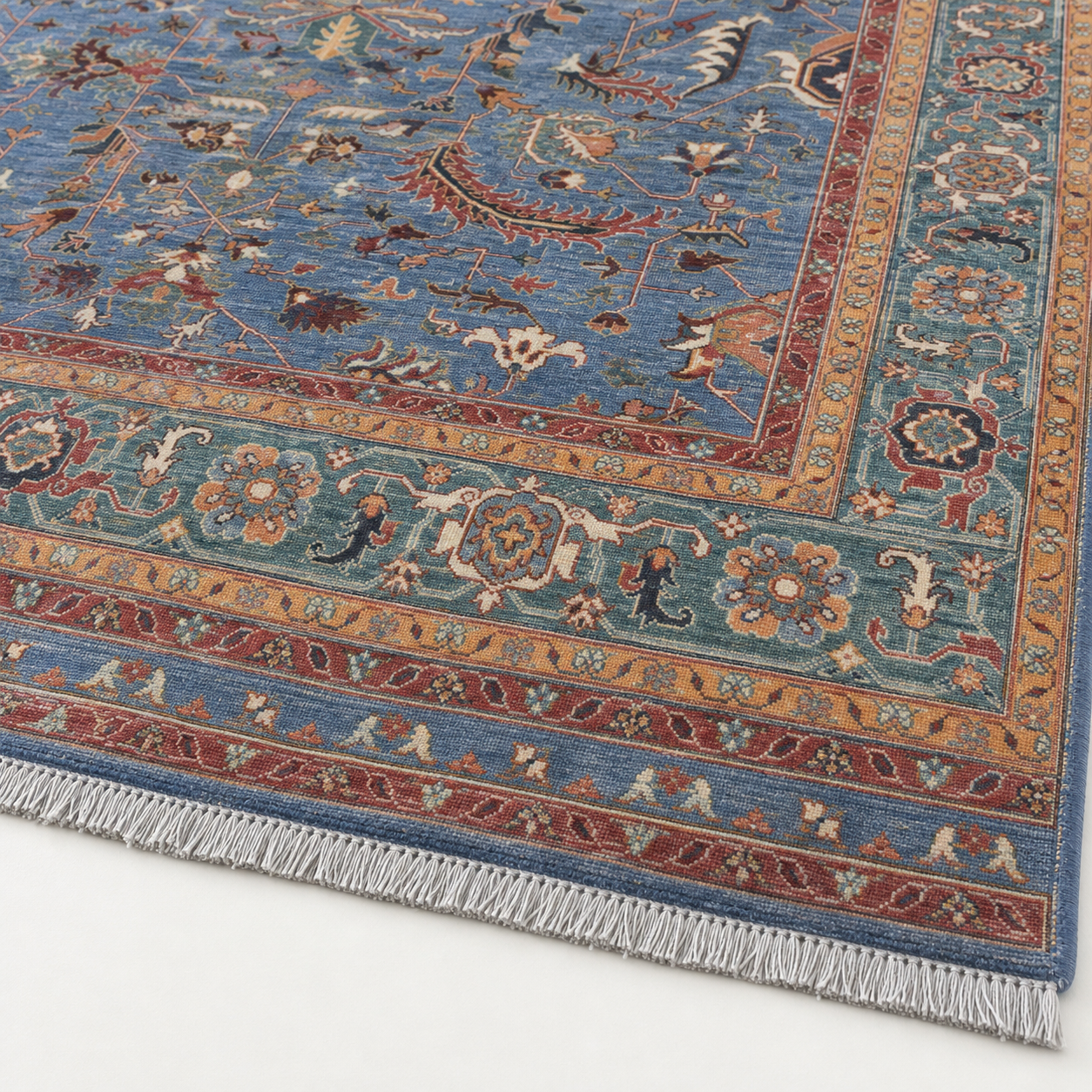 Darya-e-Bamyan Afghan Ghazni wool rug, hand-knotted detail