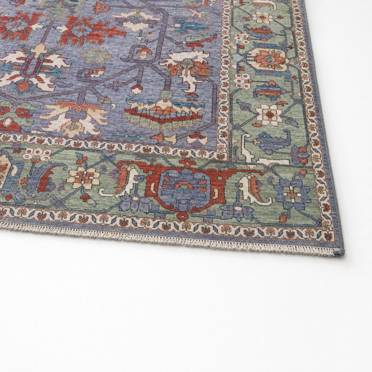 Afsaneh-e-Kohistan Afghan Ghazni wool rug, hand-knotted detail