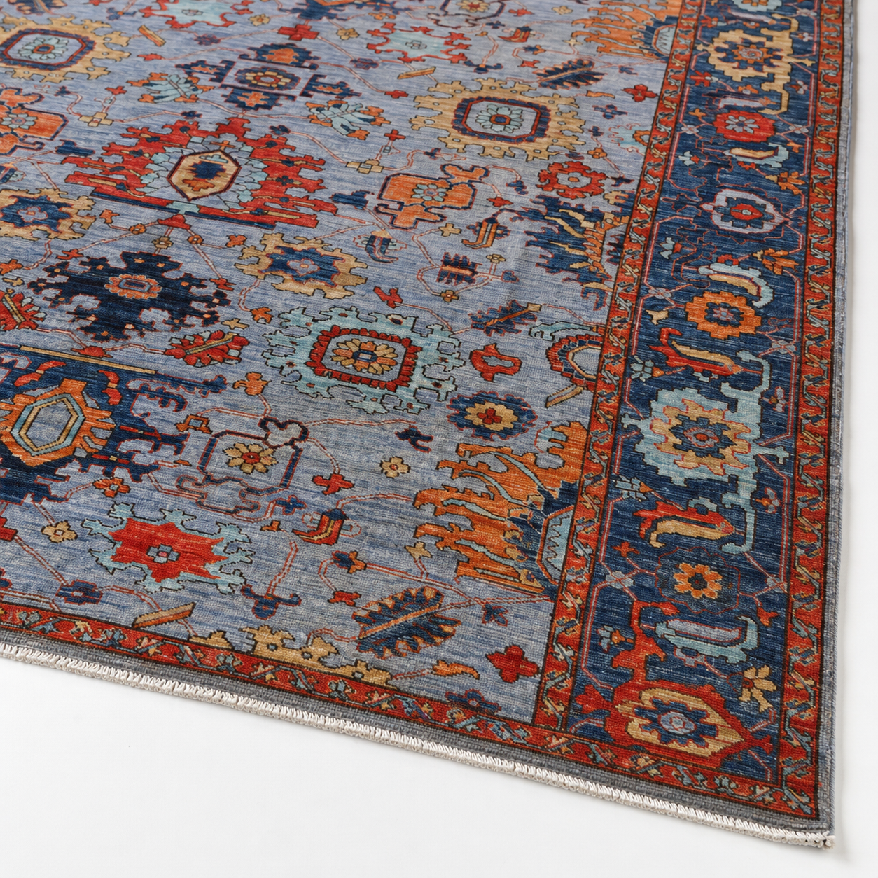 Khazan-e-Ghazni Afghan Ghazni wool rug, hand-knotted detail