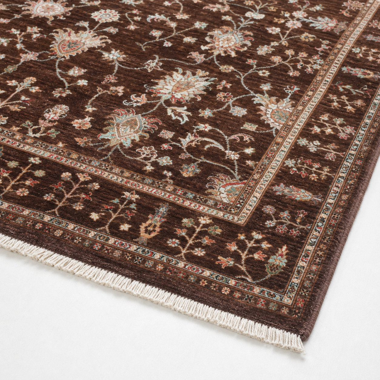 Shab-e-Anar Afghan Ghazni wool rug, hand-knotted detail