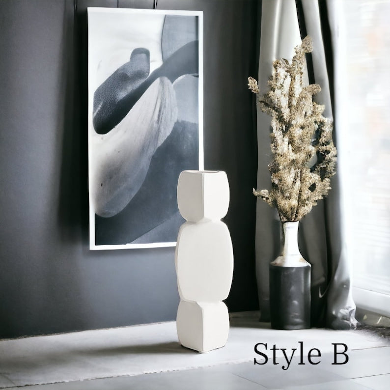 Monochrome Ceramic Vase Collection
