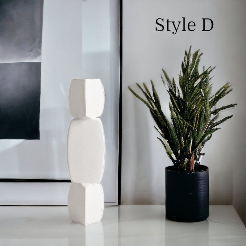 Monochrome Ceramic Vase Collection