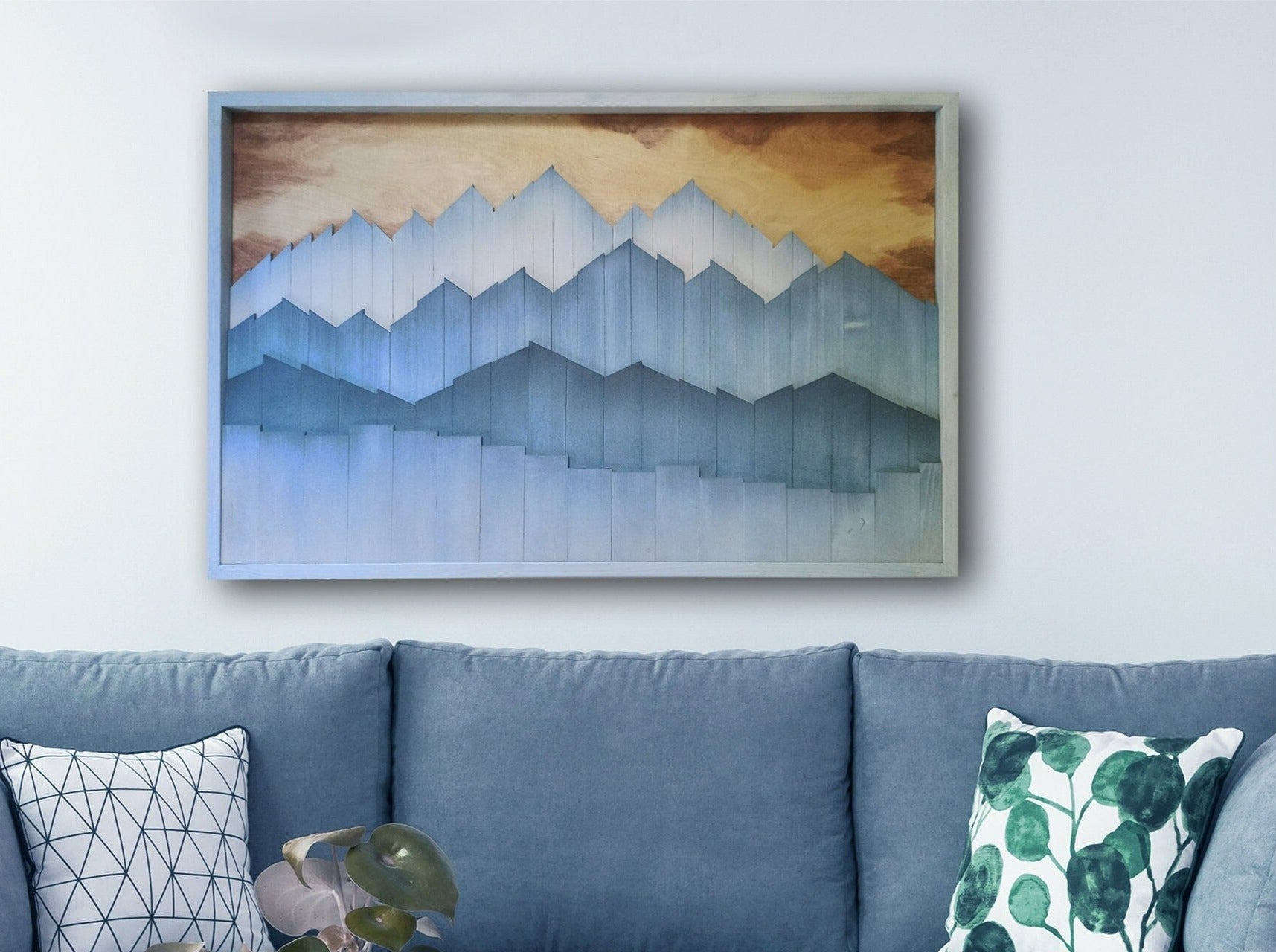 Original Wood Mountains Wall Art