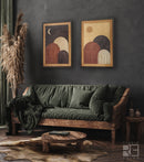 Set of 2: Sun and Moon Wood Wall Art Jerm | جِرْم 